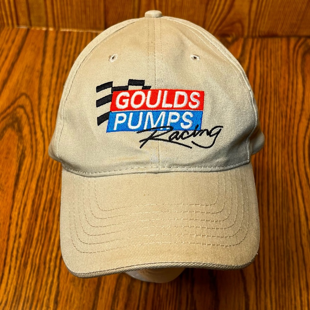 GOULD’S PUMPS RACING Tan Snapback Baseball Style Hat Cap